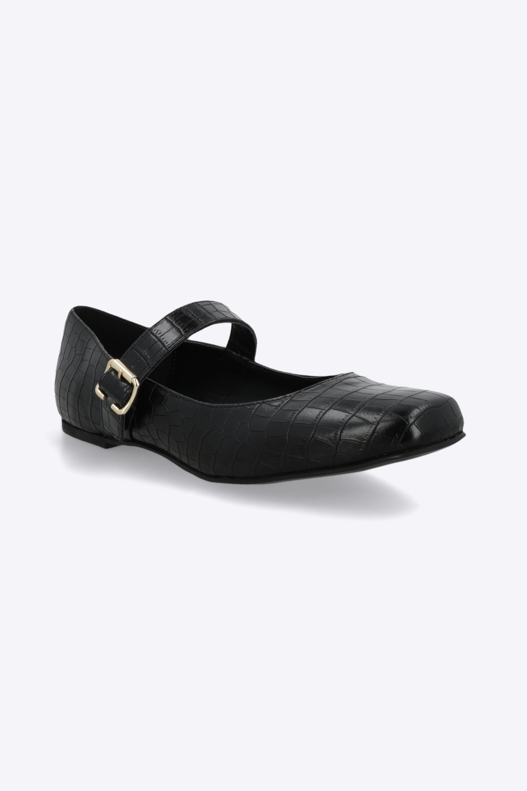 Flat maryjane croco