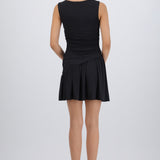Vestido mini drapeado detalle herraje