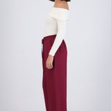 Pantalón amplio liso con resorte
