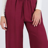 Pantalón amplio liso con resorte