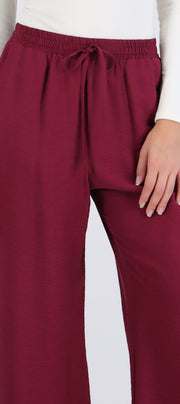 Pantalón amplio liso con resorte
