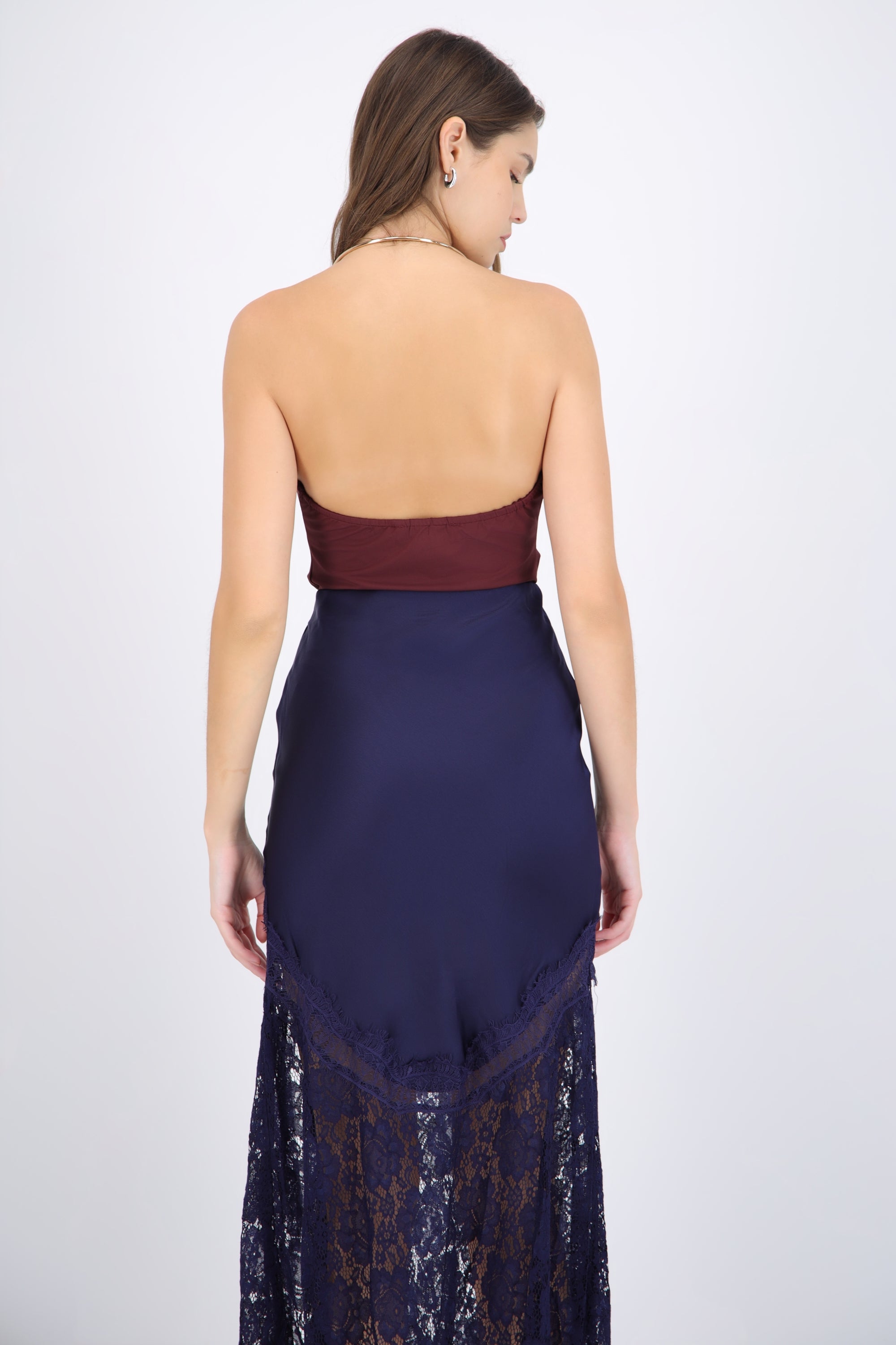 Bodysuit escote cascada detalle collar