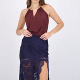 Bodysuit escote cascada detalle collar