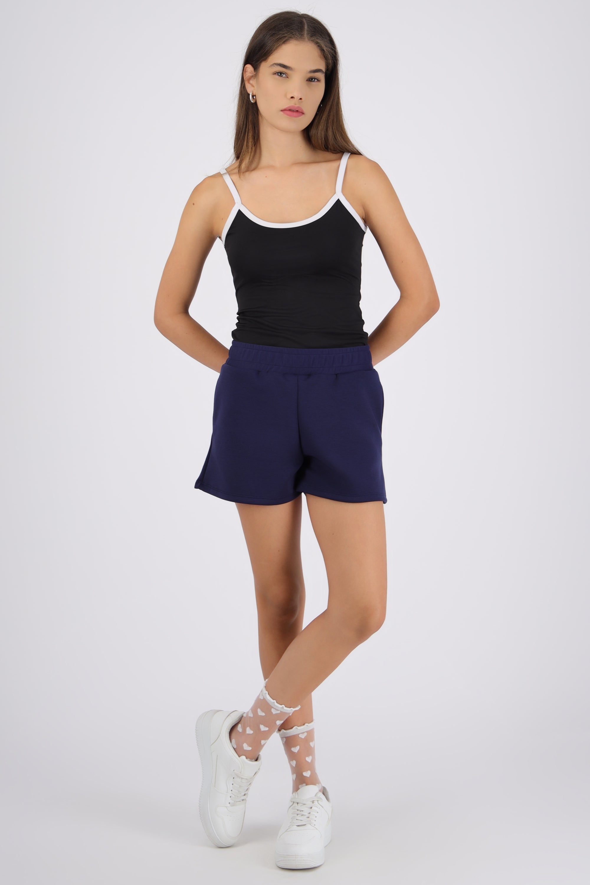 Short mini liso AZUL MARINO