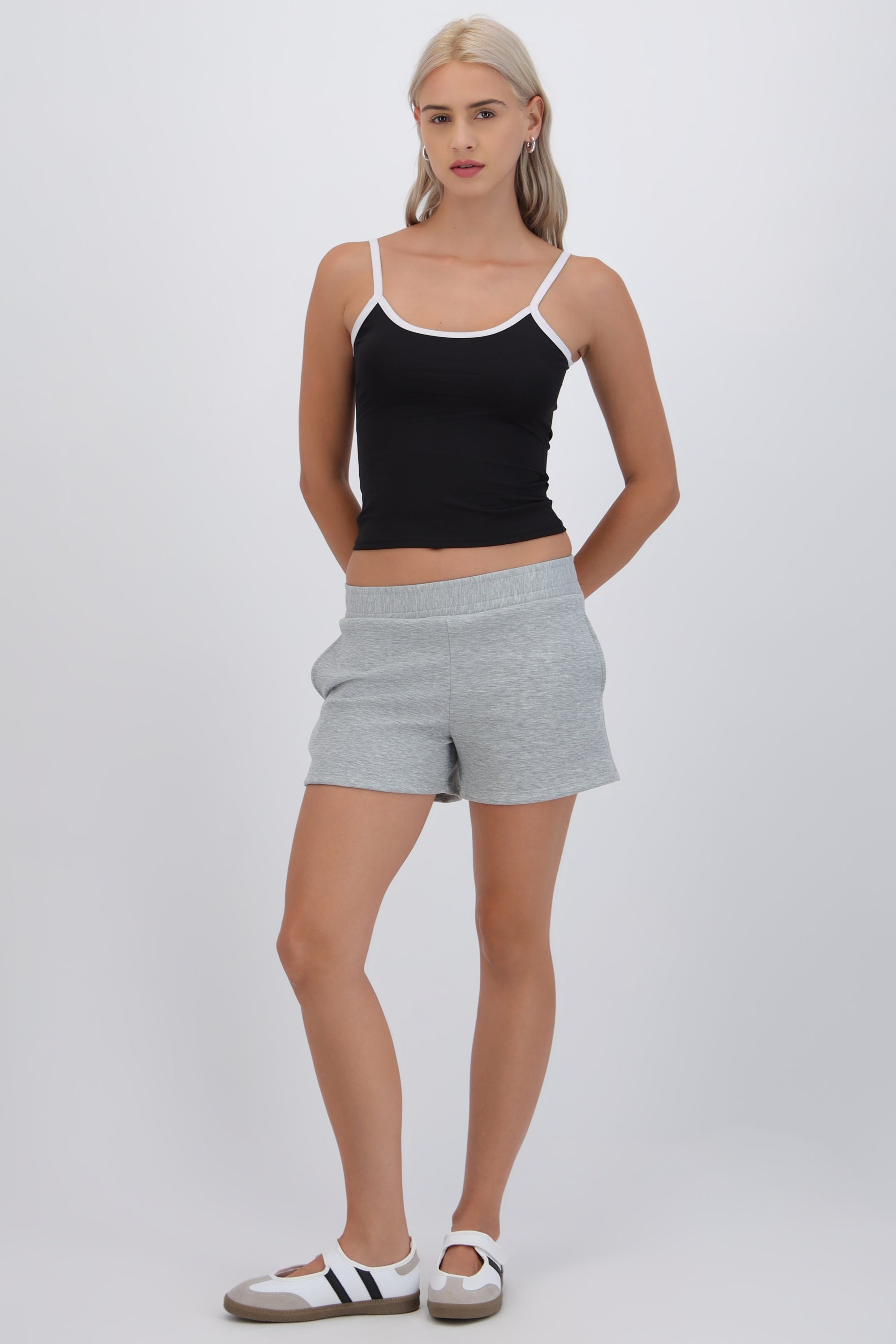 Short mini liso GRIS JASPE