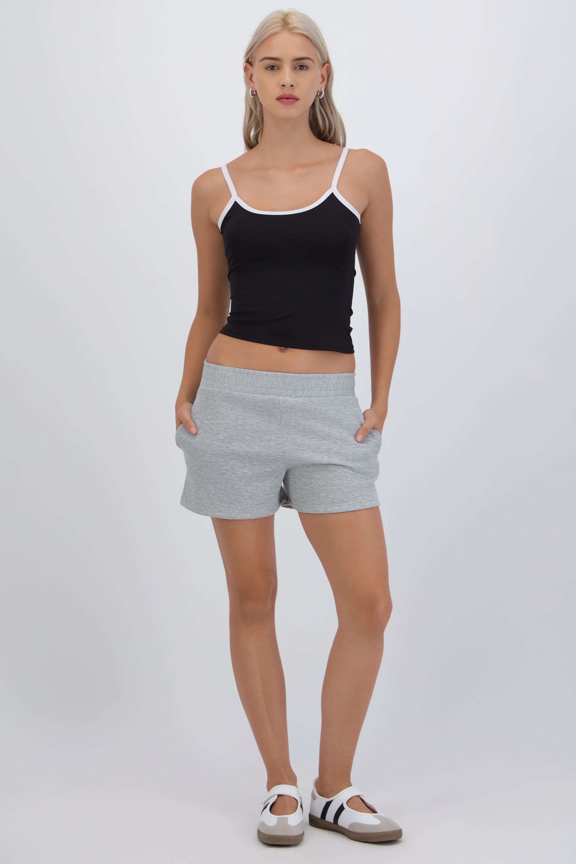 Short mini liso GRIS JASPE