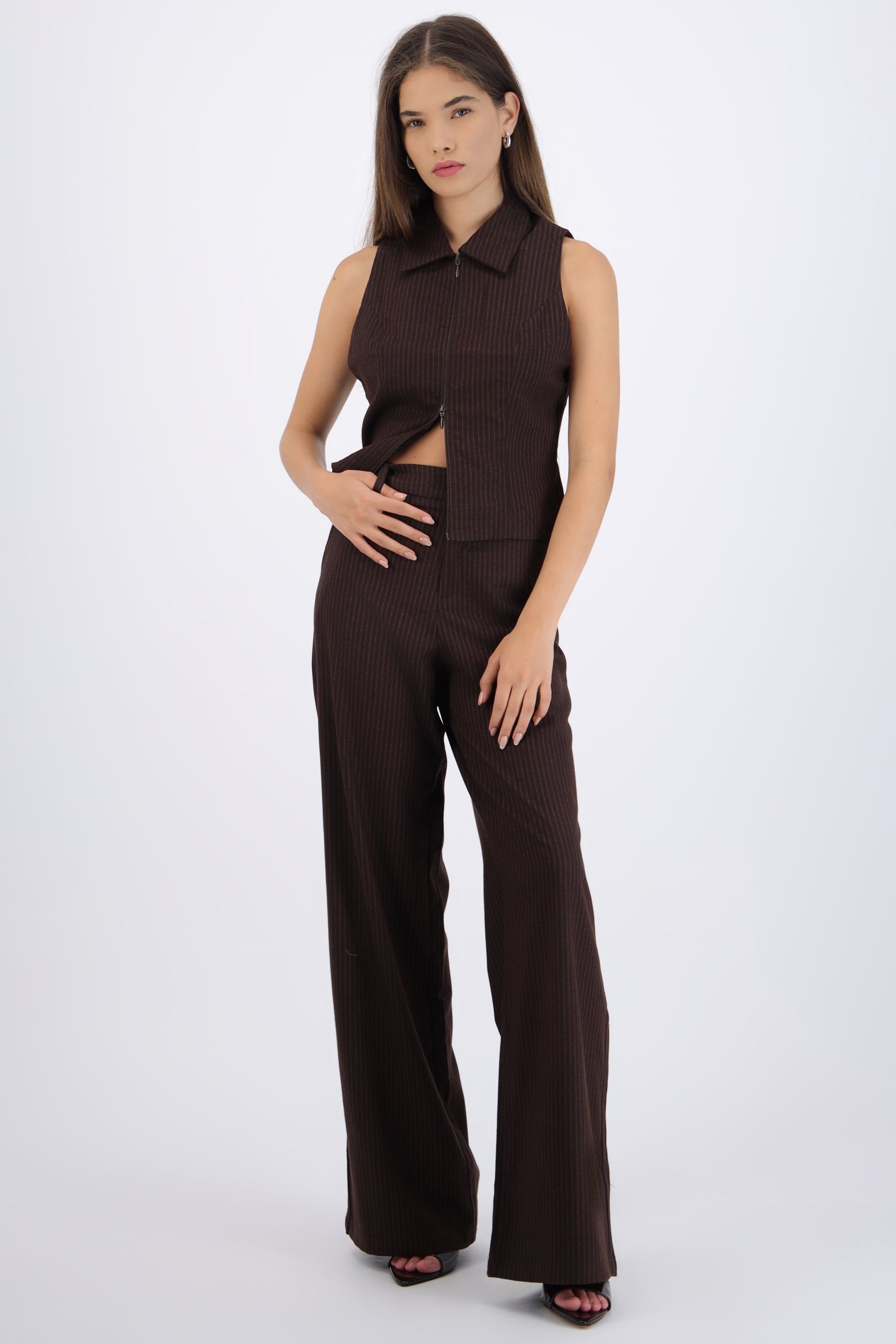 Pantalón amplio rayas