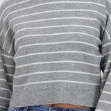 Suéter crop rayas suave