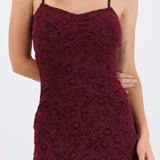 Vestido maxi encaje liso
