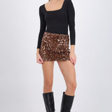 Falda mini velvet lentejuela