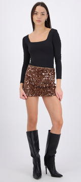 Falda mini velvet lentejuela