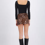 Falda mini velvet lentejuela