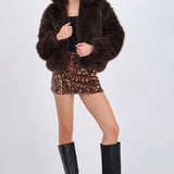 Falda mini velvet lentejuela