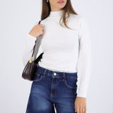 Top manga larga cuello alto