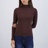 Top manga larga cuello alto