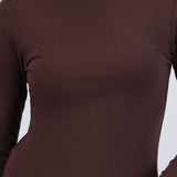 Top manga larga cuello alto