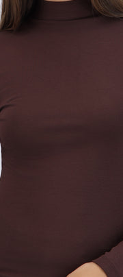 Top manga larga cuello alto