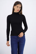 Top manga larga cuello alto
