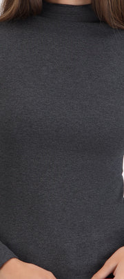 Top manga larga cuello alto