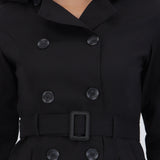 Gabardina midi con peluche detalle botones