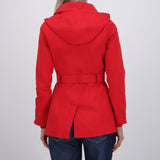 Gabardina midi con peluche detalle botones