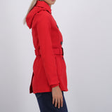 Gabardina midi con peluche detalle botones
