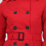 Gabardina midi con peluche detalle botones