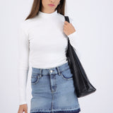 Top cuello alto manga larga