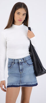 Top cuello alto manga larga