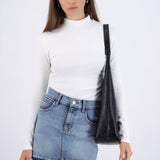 Top cuello alto manga larga