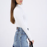 Top cuello alto manga larga
