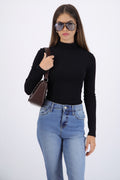 Top cuello alto manga larga