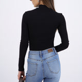 Top cuello alto manga larga