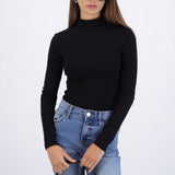 Top cuello alto manga larga