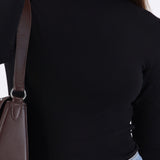 Top cuello alto manga larga