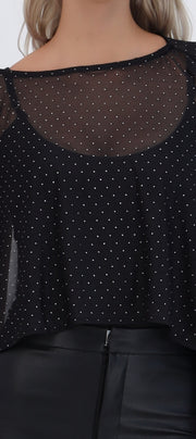 Capa mesh brillos