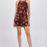 Vestido flores detalle olanes