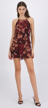 Vestido flores detalle olanes