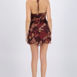 Vestido flores detalle olanes