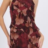 Vestido flores detalle olanes