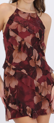 Vestido flores detalle olanes