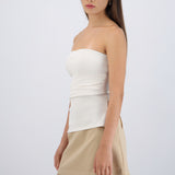 Top strapless fruncido