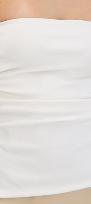 Top strapless fruncido