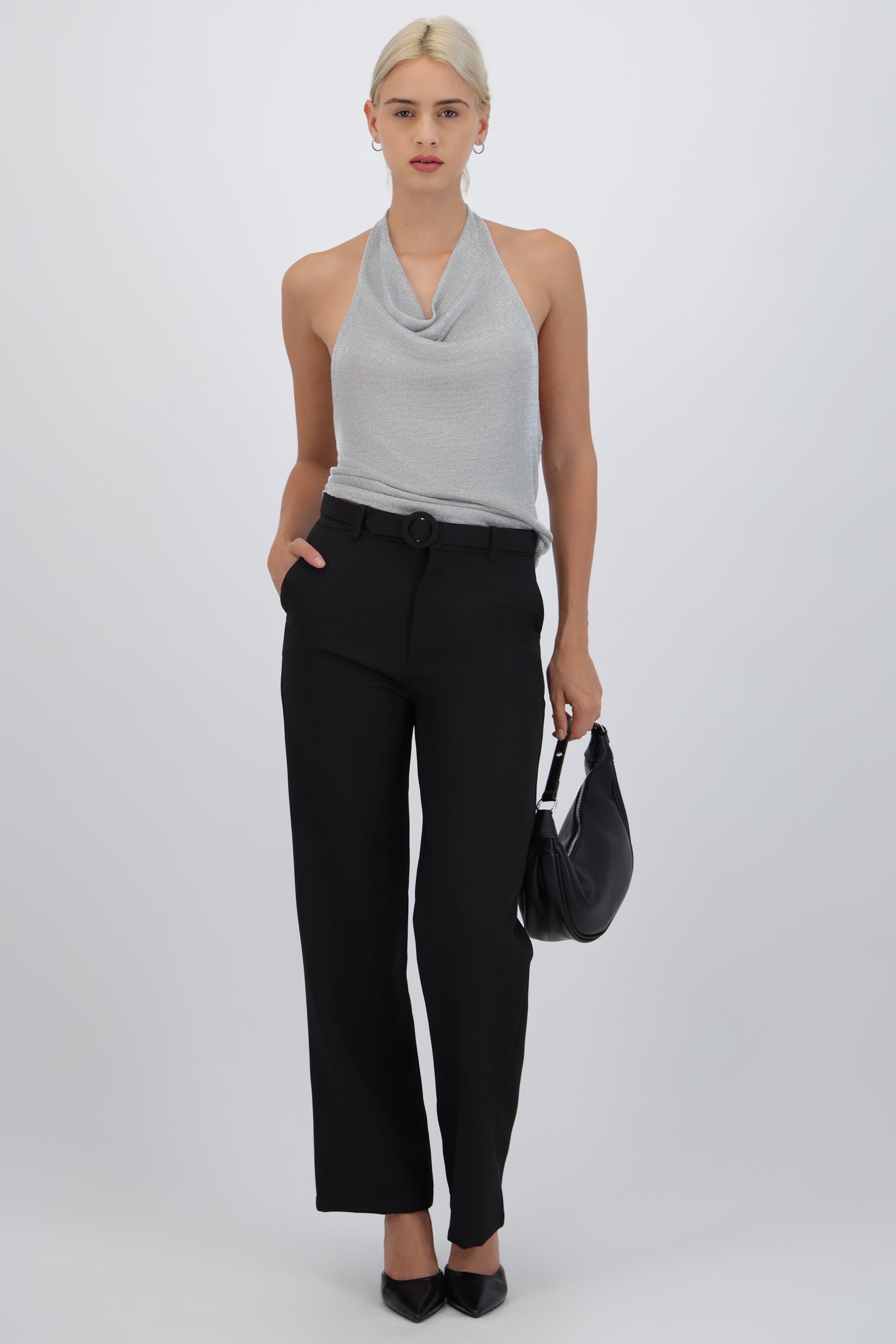 Pantalón cinturón liso