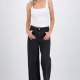 Jeans wide leg animal print