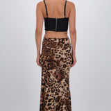 Falda maxi estampado animal print