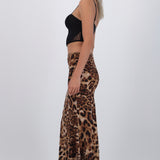 Falda maxi estampado animal print