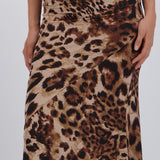 Falda maxi estampado animal print