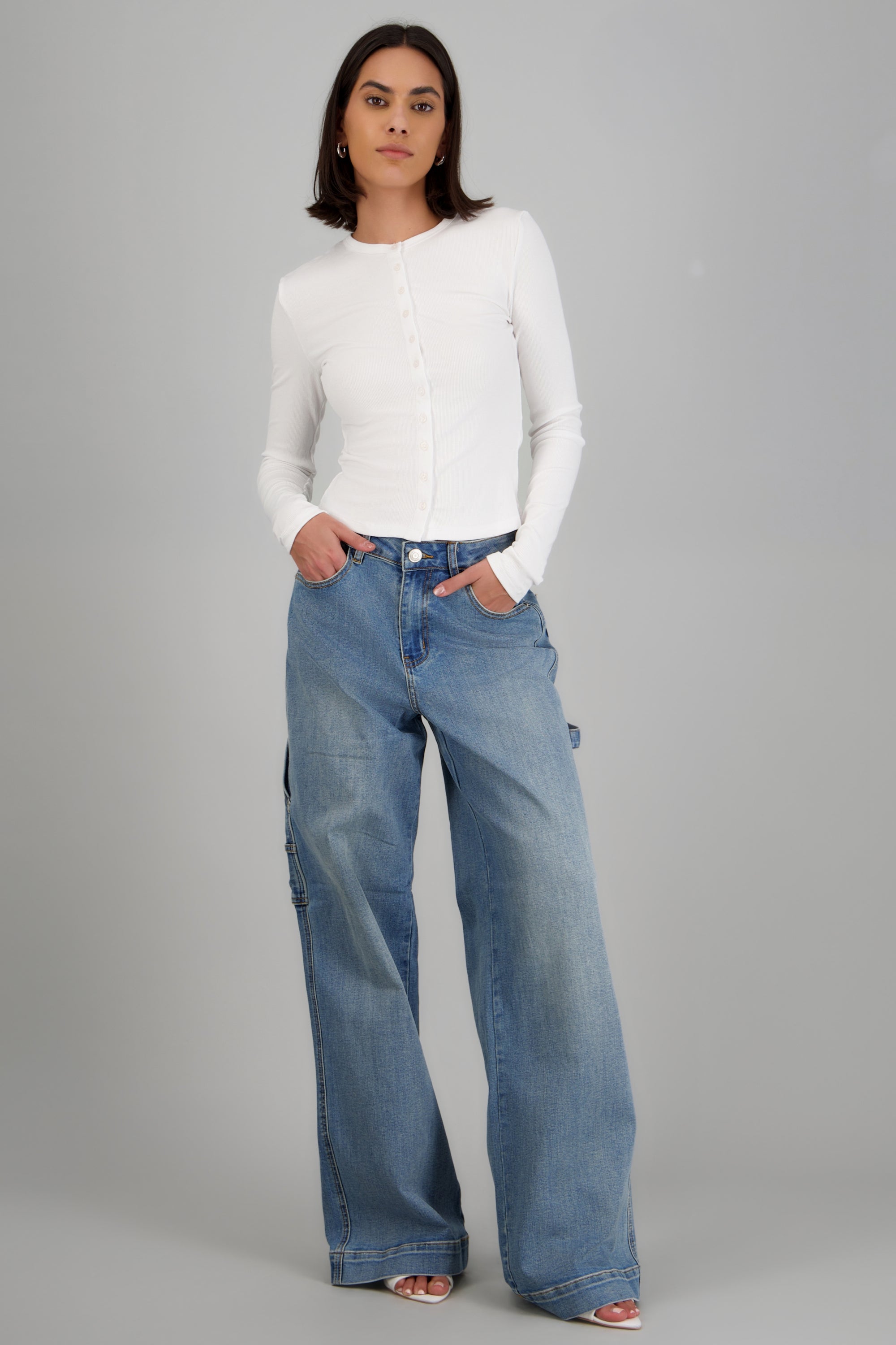 Jeans wide leg carpenter LIGHT WASH