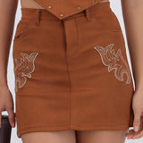 Falda mini detalle bordado